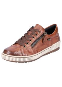 Remonte Damen Plateausneaker, Gr. 38, braun, Leder, used, sportlich, Schuhe, Freizeitschuh, Halbschuh, Schnürschuh mit Außenreißverschluss
