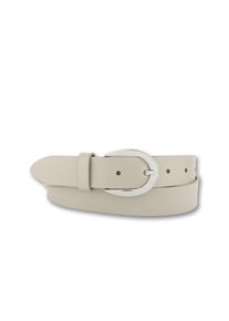 Bernd Götz BERND GÖTZ Damen Ledergürtel, beige, casual, Gr. 85, unifarben, Rindsleder, Gürtel, mit silberfarbener Schließe