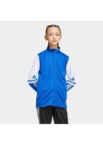 Kinder Trainingsjacke "SQ25 TR JKT Y", blau, sportlich, Gr. 140, adidas Performance, Obermaterial: 100% Polyester, Jacken