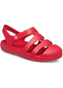 Crocs Kinder Badesandale "Classic Fisherman", Gr. 30, rot, Croslite, unifarben, casual, Schuhe, Wassersandale, Badeschuh mit Klettverschluss
