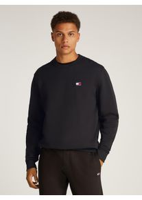 Tommy Jeans Herren Sweatshirt "TJM REG BADGE CREW EXT", schwarz, casual, Gr. L, Sweatware, Obermaterial: 100% Baumwolle, Sweatshirts, Mit