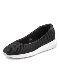 Lascana Damen Ballerina "Freizeitschuh, Slipper, Halbschuh", Gr. 38, schwarz, Obermaterial: 100% Textilmaterial. Futter: 100% Textilmaterial.