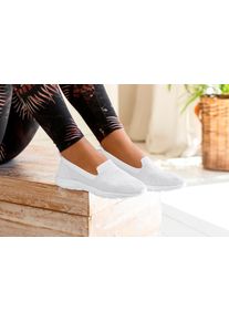 Lascana Damen Slipper, Gr. 40, weiß, Obermaterial: 100% Textilmaterial. Futter: 100% Textilmaterial. Decksohle: 100% Textilmaterial. Laufsohle: 100%