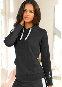 Damen Kapuzensweatshirt, BENCH. LOUNGEWEAR, Gr. 32, schwarz-weiß, Jersey, Interlock, Obermaterial: 60% Baumwolle, 40% Polyester, unifarben mit