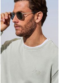 John Devin Herren Sweatshirtsalbei, washed, casual, Gr. S, Sweatware, Obermaterial: 100% Baumwolle, Sweatshirts, mit besonderer Waschung, kleine