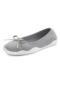 Lascana Damen Sneaker Ballerinas, Gr. 39, grau, Obermaterial: 100% Textilmaterial. Decksohle: 100% Textilmaterial. Laufsohle: 100% Synthetik,