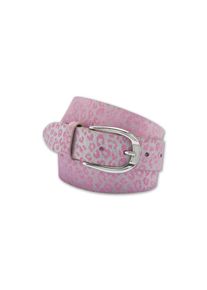 Bernd Götz BERND GÖTZ Damen Ledergürtel, pink, casual,modisch, Gr. 90, animal-print, mehrfarbig, Rindsleder, Gürtel, mit Leopardenmuster