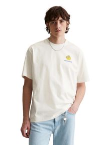 Marc O'Polo Herren T-Shirt, weiß, casual, Gr. XL, MARC O'POLO DENIM, bedruckt, Single Jersey, Obermaterial: 100% Baumwolle, Shirts, oversized, Print auf der