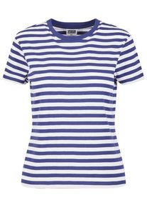Urban Classics Herren T-Shirt "Urban Classics Damen Ladies Regular Striped Tee", rot, casual, Gr. M, gestreift, 100% Baumwolle, Shirts