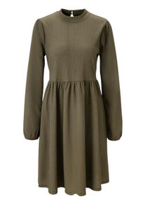 Aniston CASUAL Damen Jerseykleid, grün, casual, Gr. 40, unifarben, Strukturmuster, Single Jersey, Cru00eape, Obermaterial: 98% Polyester, 2%