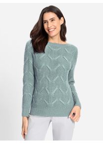 Inspirationen Damen Strickpullover "Pullover", grün, Gr. 36, unifarben, 100% Polyacryl, Pullover