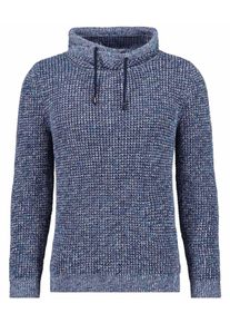 Ragman Herren Rollkragenpullover, blau, casual, Gr. M, 100% Baumwolle, Pullover
