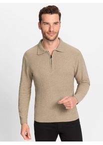 Catamaran Herren Polokragenpullover "Pullover", beige, Gr. 50, unifarben, 100% Polyester, Pullover
