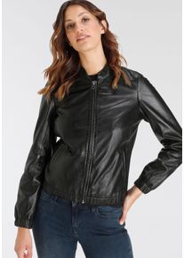 Mauritius Damen Lederjacke "GWLaury OT", schwarz, modisch, Gr. M, unifarben, Obermaterial: 100% Schafsleder. Futter: 100% Baumwolle. Ärmelfutter: