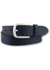 Bernd Götz BERND GÖTZ Damen Ledergürtel, blau, casual,Basic,modisch, Gr. 120, unifarben, Leder, Gürtel, mit silberfarbener Schließe