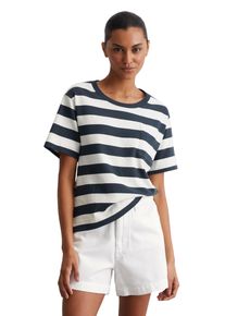Marc O'Polo MARC O'POLO Damen T-Shirtmulti, muted blau, Gr. M, Jersey, Obermaterial: 100% Baumwolle, Shirts, seitliche Schlitze, geringelt