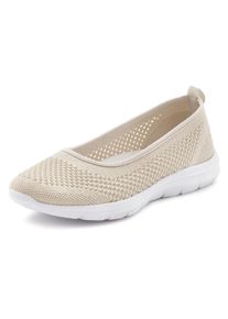 Lascana Damen Sneaker Ballerinas, Gr. 42, beige, Obermaterial: 100% Textilmaterial. Futter: 100% Textilmaterial. Decksohle: 100% Textilmaterial.