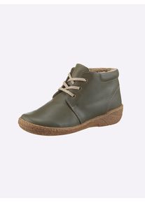 Casual Looks Damen Stiefelette, Gr. 41, grün, Glattleder, sportlich, Schuhe