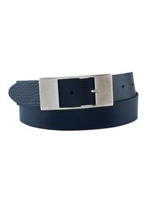 Bernd Götz BERND GÖTZ Damen Ledergürtel, blau, casual,modisch,klassisch, Gr. 80, unifarben, Leder, Gürtel, mit mattsilberfarbener Schließe