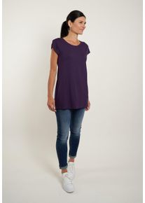 Seidel Moden Damen Longshirt, lila, casual, Gr. 36, Jersey, Obermaterial: 95% Viskose, 5% Elasthan, Shirts, MADE IN GERMANY