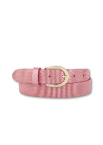 Bernd Götz BERND GÖTZ Damen Ledergürtel, pink, modisch, Gr. 105, unifarben mit Farbeinsatz, Rindsleder, Gürtel, mit Streifenlook