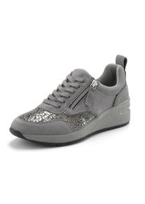 Lascana Damen Sneaker "Freizeitschuh, Halbschuh", Gr. 40, silber, Obermaterial: 100% Rindsleder. Futter: 100% Textilmaterial. Decksohle: 100%