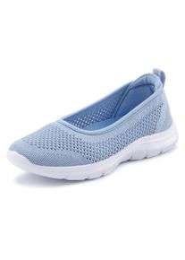Lascana Damen Sneaker Ballerinas, Gr. 36, blau, Obermaterial: 100% Textilmaterial. Futter: 100% Textilmaterial. Decksohle: 100% Textilmaterial.