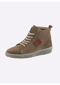 Casual Looks Damen Stiefelette, Gr. 42, braun, Veloursleder, sportlich, Schuhe