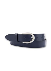 Bernd Götz BERND GÖTZ Damen Ledergürtel, blau, casual, Gr. 80, unifarben, Rindsleder, Gürtel, mit silberfarbener Schließe