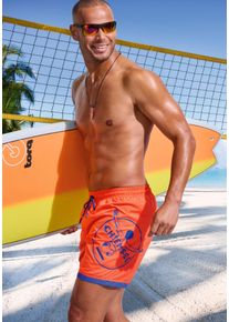 Chiemsee Herren Badeshorts, orange, Gr. M, Recycling-Polyester, Badehosen, mit Logodruck