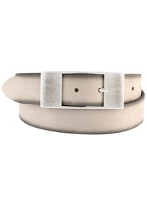 Bernd Götz BERND GÖTZ Damen Ledergürtel, beige, casual,Basic,klassisch, Gr. 105, unifarben, Leder, Gürtel, mit flächiger Designschließe