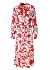 Aniston CASUAL Damen Maxikleidrot, weiß, lavendel, modisch, Gr. 48, geblümt, bedruckt, Web, Obermaterial: 100% Viskose, Kleider, mit großflächigen,