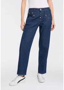 Herrlicher Damen Boyfriend-Jeans "Shyra Tap Recycled Denim", blau, casual, Gr. 28, Denim/Jeans, Obermaterial: 48% Baumwolle, 21% Polyester, 20%