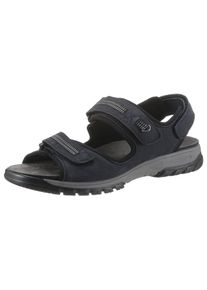Waldläufer WALDLÄUFER Herren Riemchensandale "HARALD", Gr. 8,5, blau, Nubukleder, sportlich, Schuhe, Sommerschuh, Klettschuh, Outdoorschuh, in Komfortweite H