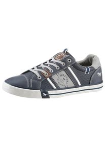 Mustang Shoes Herren Sneaker, Gr. 41, grau, Lederimitat, sportlich, Schuhe, mit kontrastreichen Details, Freizeitschuh, Halbschuh, Schnürschuh