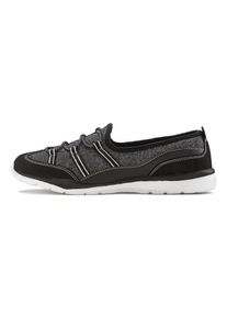 Lascana Damen Sneaker "Halbschuh, Freizeitschuh, Slipper", Gr. 37, schwarz-weiß, Obermaterial: 50% Lederimitat, 50% Textilmaterial. Futter: 100%