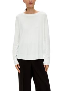 Damen Longpullover, weiß, casual, Gr. 34, s.Oliver BLACK LABEL, Obermaterial: 81% Viskose, 19% Polyester, Pullover, mit Drop-Shoulder Look
