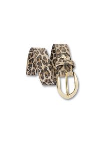 Bernd Götz BERND GÖTZ Damen Ledergürtel, beige, modisch, Gr. 95, animal-print, Rindsleder, Gürtel, mit Leopardenprint