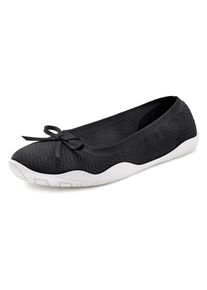 Lascana Damen Sneaker Ballerinas, Gr. 39, schwarz, Obermaterial: 100% Textilmaterial. Decksohle: 100% Textilmaterial. Laufsohle: 100% Synthetik,