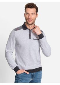 Marco Donati Herren Sweatshirt, grau, Gr. 44, gemustert, gestreift, 50% Baumwolle, 50% Polyester, Sweatshirts