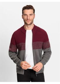 Catamaran Herren Cardigan, rot, Gr. 50, meliert, gemustert, gestreift, unifarben, 100% Polyacryl, Strickjacken