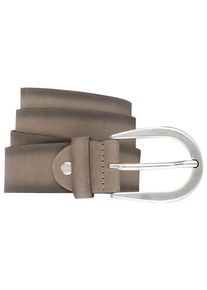 Bernd Götz BERND GÖTZ Damen Ledergürtel, braun, casual,modisch, Gr. 105, unifarben, Leder, Gürtel, mit mattsilberfarbener Dornschließe