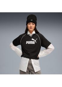Puma Damen T-Shirt "ESS RELAXED CROPPED FOOTBALL JERSEY", schwarz, sportlich, Gr. XL, unifarben, Web, Obermaterial: 100% Polyester, Shirts