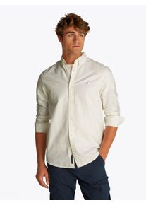 Tommy Jeans Herren Langarmhemd "TJM REG OXFORD SHIRT EXT", beige, casual, Gr. XXL, Web, Obermaterial: 100% Baumwolle, Hemden, Mit Rundhalsausschnitt