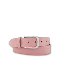 Bernd Götz BERND GÖTZ Damen Ledergürtel, rosa, casual,casual,feminin, Gr. 95, unifarben, aufgeraut, Leder, Gürtel, mit silberfarbener Schließe