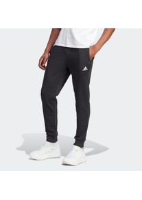 Herren Sporthose "ESSENTIALS TAPERED CUFFED HOSE", schwarz, sportlich, Gr. S, adidas Sportswear, Obermaterial: 78% Baumwolle, 22% Polyester, Hosen