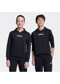 Kinder Kapuzensweatshirt "J LIN FL HD", schwarz-weiß, sportlich, Gr. 164, adidas Sportswear, Obermaterial: 71% Baumwolle, 29% Polyester, Sweatshirts