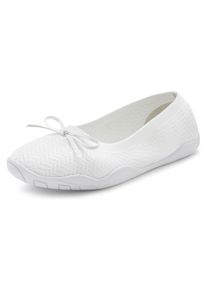 Lascana Damen Sneaker Ballerinas, Gr. 37, weiß, Obermaterial: 100% Textilmaterial. Decksohle: 100% Textilmaterial. Laufsohle: 100% Synthetik,