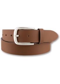 Bernd Götz BERND GÖTZ Damen Ledergürtel, braun, casual,Basic,modisch, Gr. 120, unifarben, Leder, Gürtel, mit silberfarbener Schließe