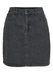 Vila Damen Jeansrock "VIKAJA JAF LBD DENIM SKIRT- NOOS", grau, casual, Gr. 36, unifarben, Denim/Jeans, Obermaterial: 99% Baumwolle, 1% Elasthan, Röcke